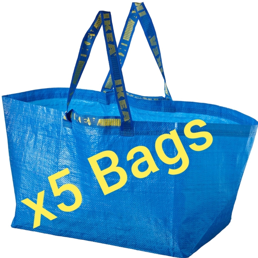 NEW IKEA 19 Gallon Reusable Bags 5 Total